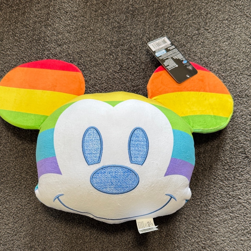 Pride Rainbow Disney Mickey Mouse Pillow